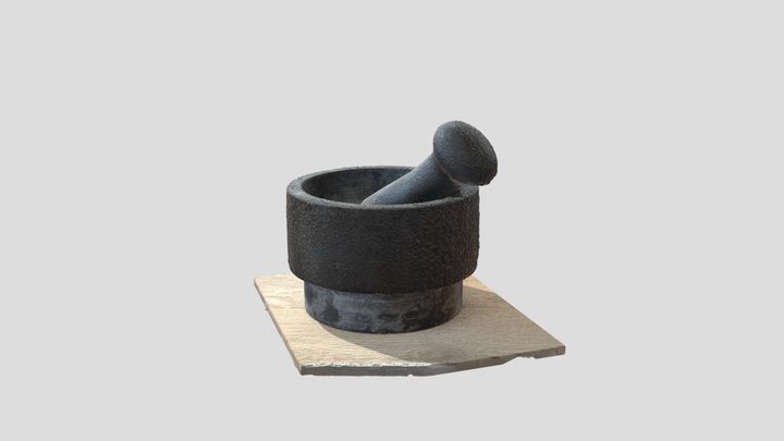 ÄDELSTEN Pestle and mortar, marble black 3D Model