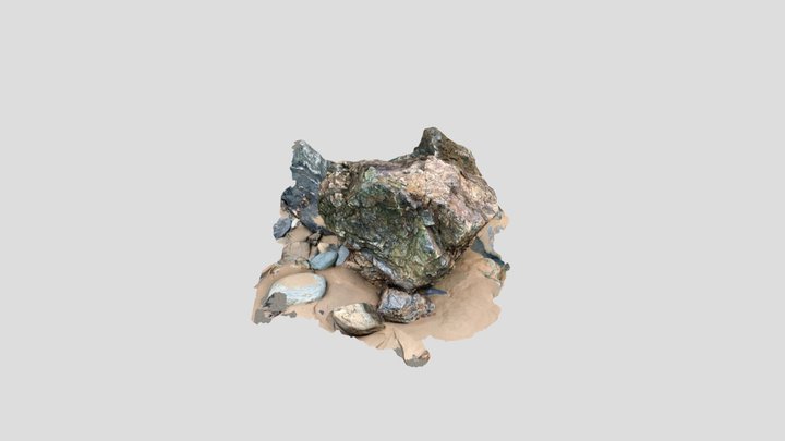 rock on watergate beach Cornwall 3D Model