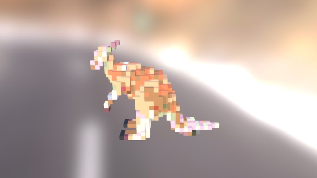 Red Kangaroo Voxel