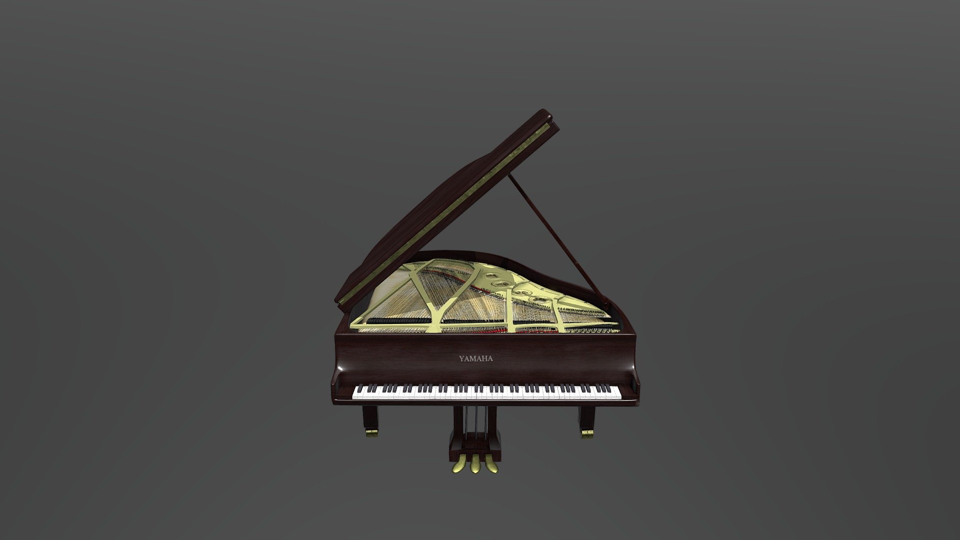 Yamaha Grand Piano - 3D model by Ivan (@givan) [172f50a], image size:1920x1080