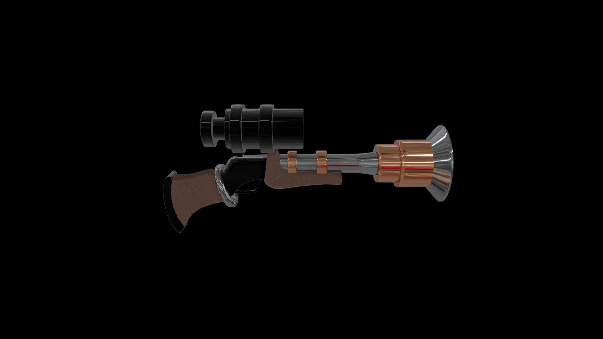 Mosquete low poly animado/Low poly musket