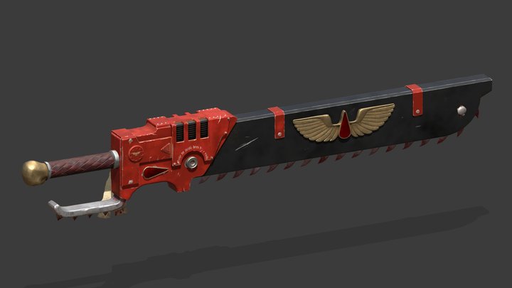WH40K Chainsword 3D Model