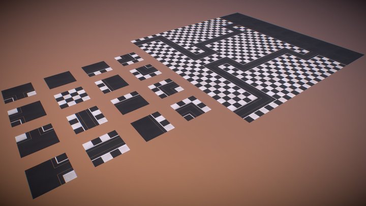 Walk Way Tiles 3D Model