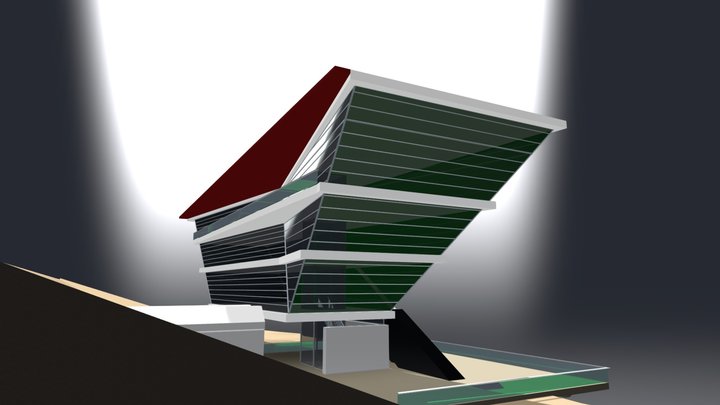 Cliff House 3D Model