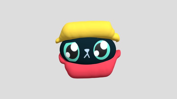 Тазик кот 3D Model