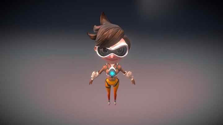 Overwatch Tracer chibi version 3D Model