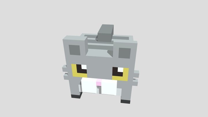 Grey Cat 3D Model