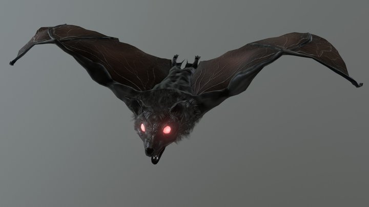 Bat (mid texture) 3D Model