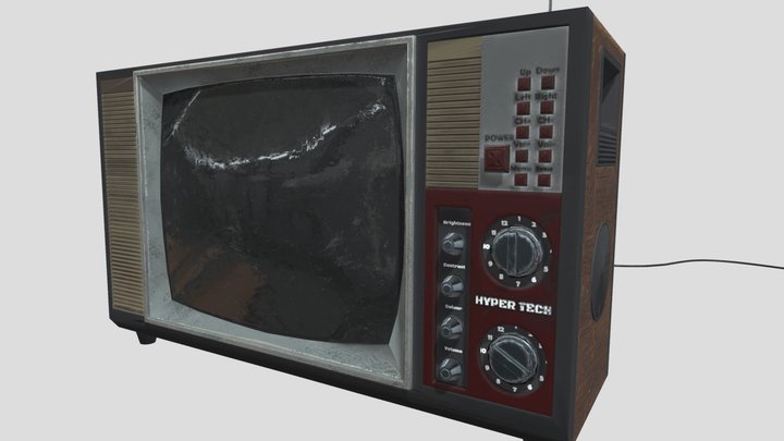 Retro TV (90's Themed/ Style Televison) 3D Model