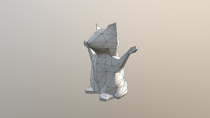 енот маленький скругленный 3D Model