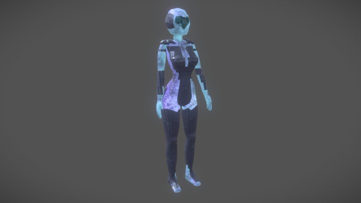 Sci-Fi Female Character 3D Model