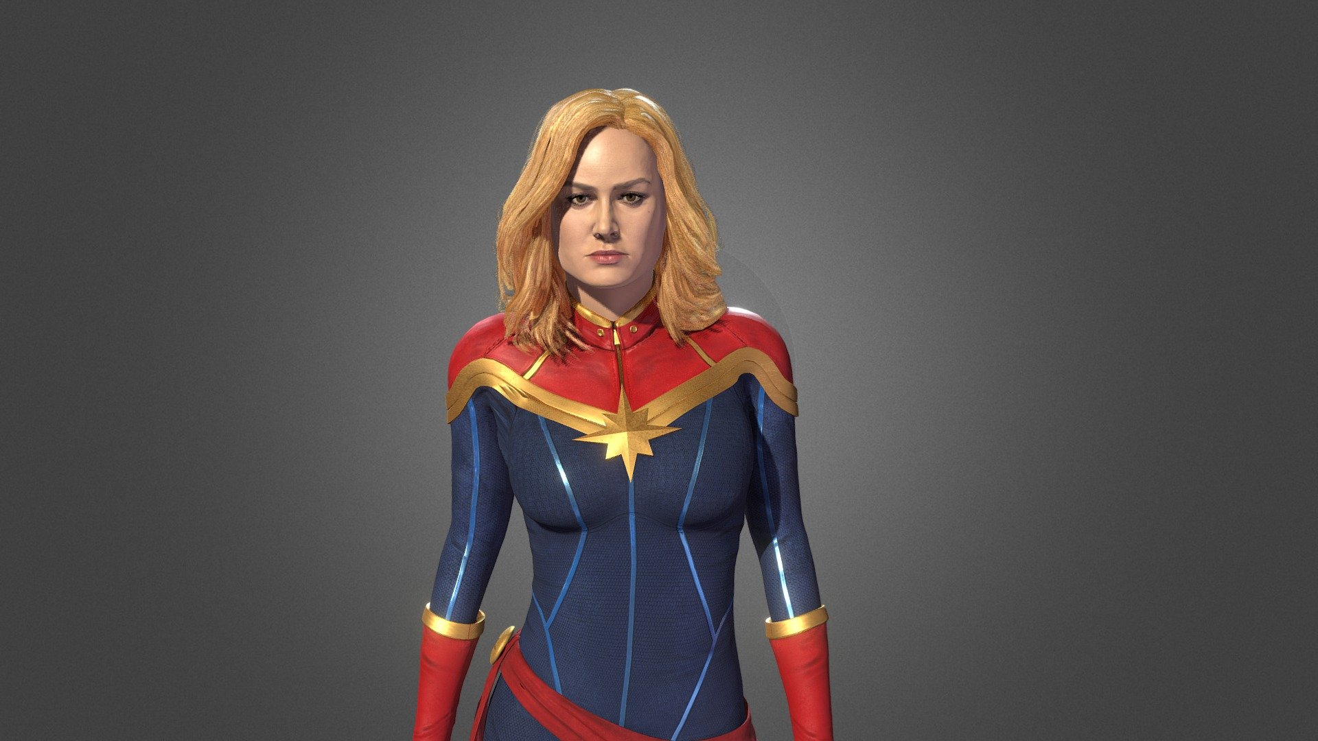 Captain Marvel 3d model - 3D model by Siddesh.Tamse.