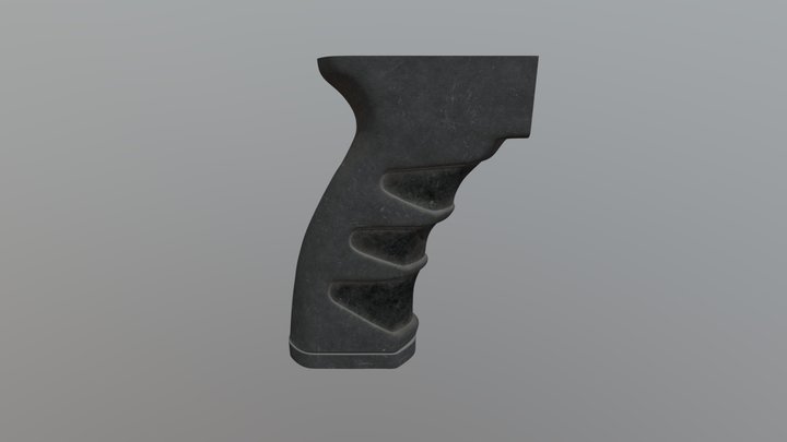 Pistol Grip High-poly 3D Model