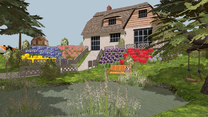 DAE Diorama - Grandma's House 3D Model