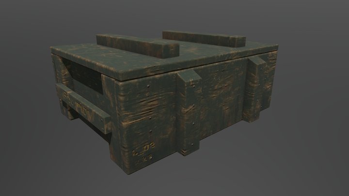Old Army Box 3D Model