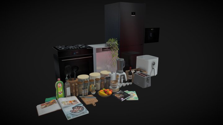 Kitchen Decor Pack 3D Model