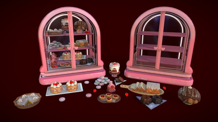 Dessert Case Pack 3D Model