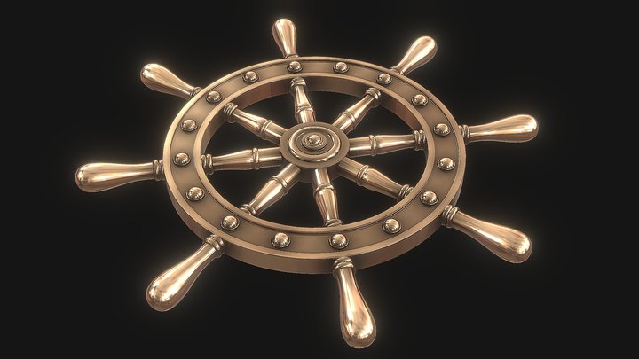 Boat steering wheel 3D Model