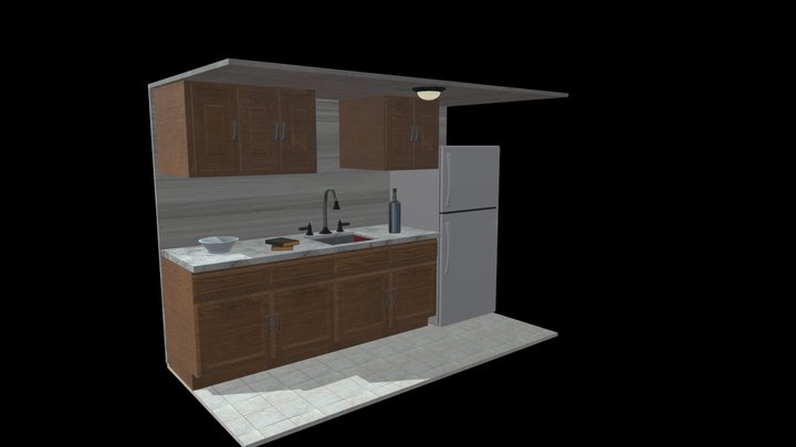 Apartment Kitchen 3D Model