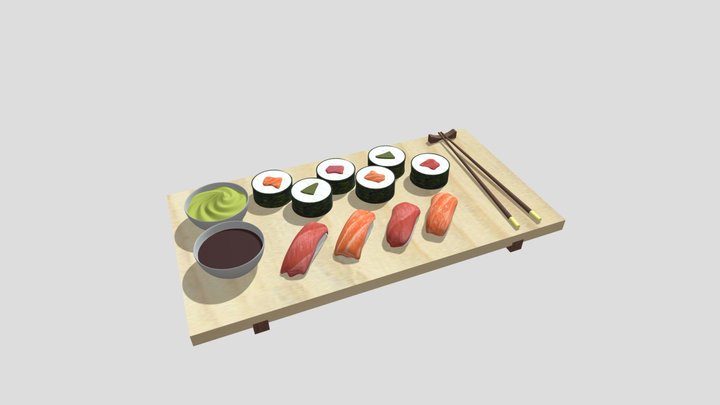 Sushi set 3D Model