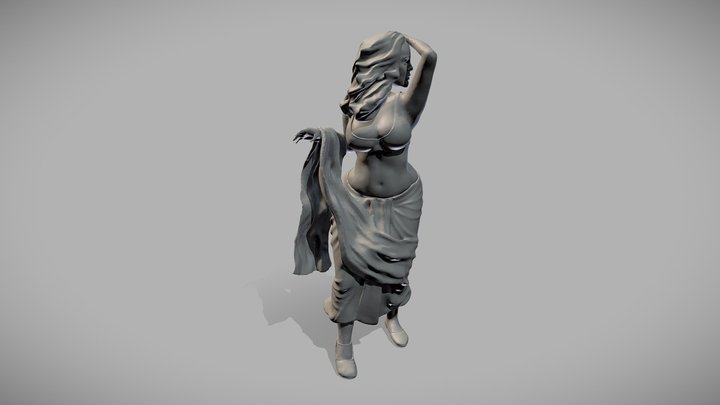 Digital sculpt - woman in sari 3D Model