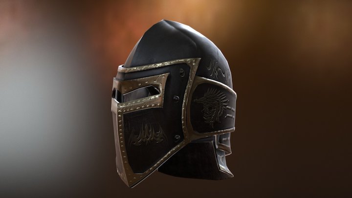 Low Poly Helmet. 3D Model