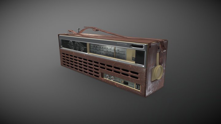 Old Sanyo transcontinental radio 3D Model