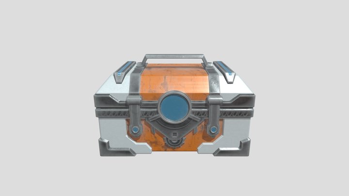 SciFi_Crate_low 3D Model