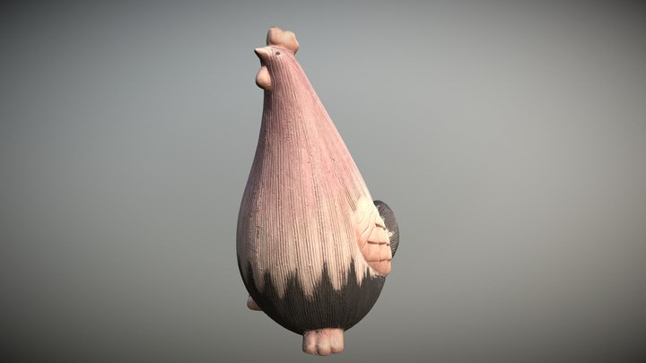 Terracotta hen 3D Model