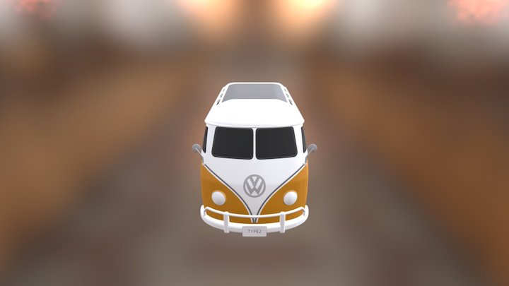 Volkswagen-busje 3D Model