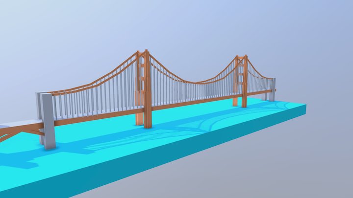 Golden Gate bridge 3D Model