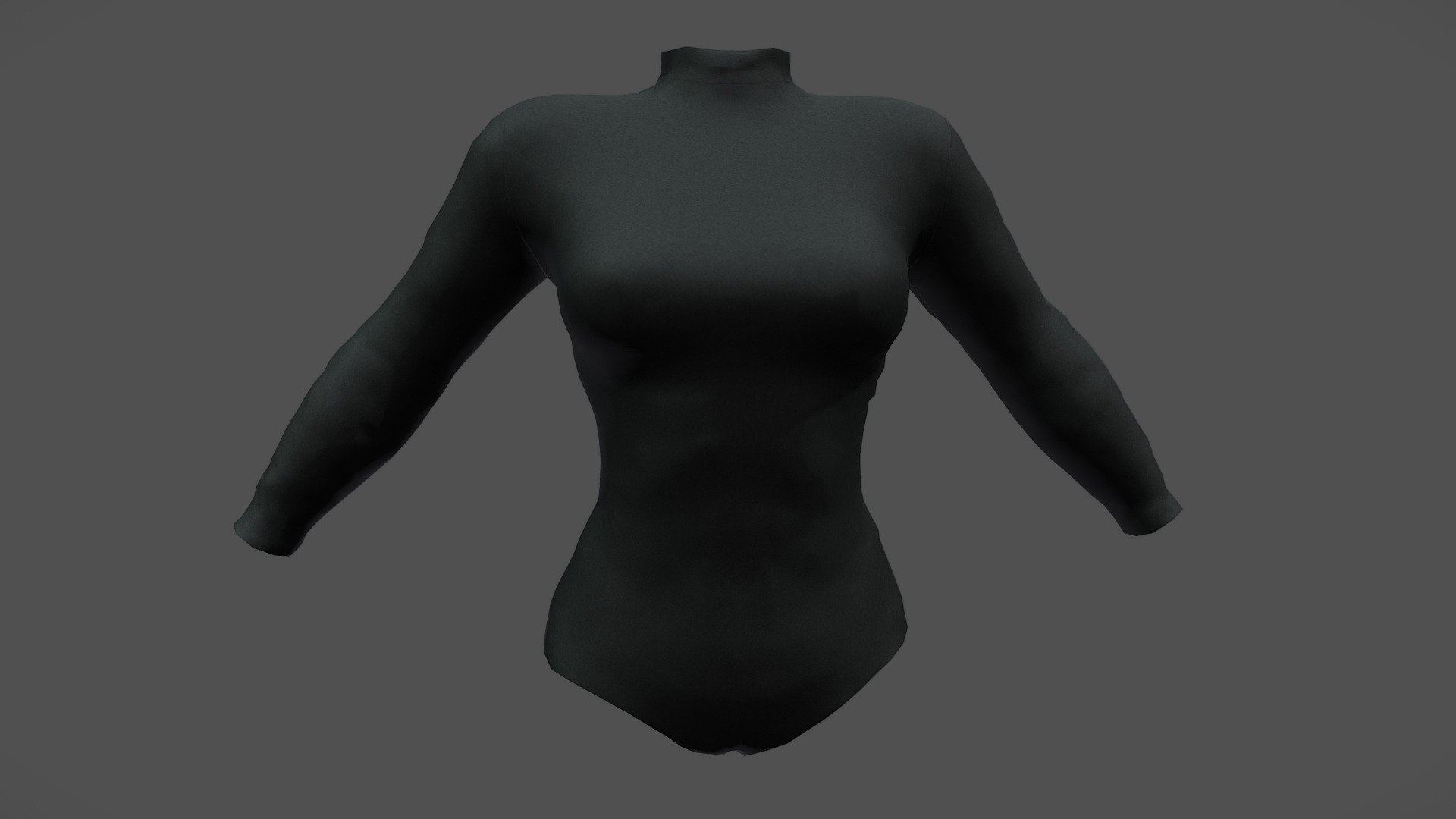 Female High Neck Long Sleeves Bodysuit - Buy Royalty Free 3D model by 3dia  (@3dia) [1743e3f]