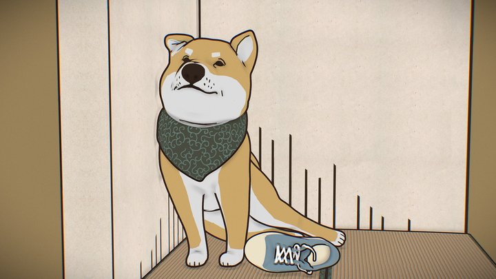 狗_柴犬_shiba＿小媳婦 3D Model