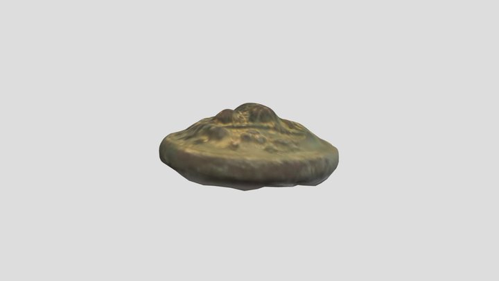 Brent Cemetery Naval Button 3D Model