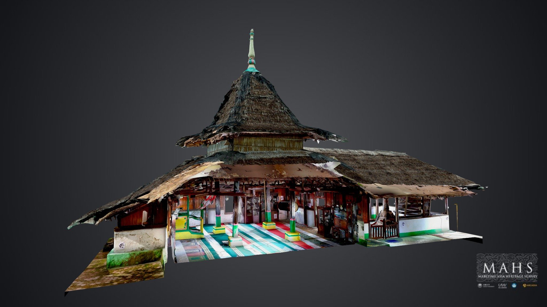 Wapauwe Old Mosque - Interior — Sketchfab embed 3D viewer
