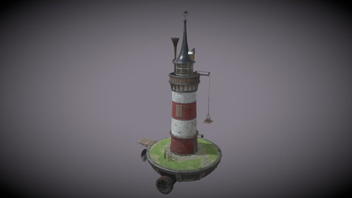 flying lighthouse 3D Model