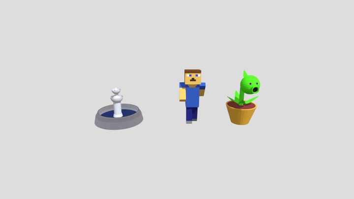 3 figurs 3D Model