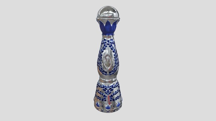 Blue Agave Spirit Bottle 3D Model