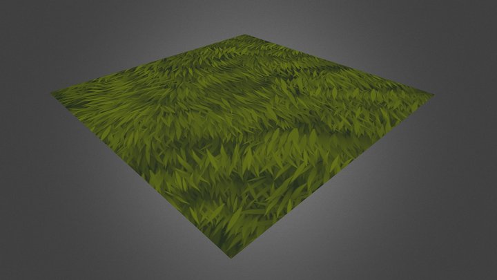 Stylized Grass Material - Seamless 3D Model