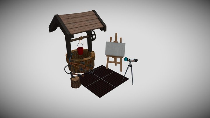 DAE 5 Finished props - ECO HOUSE 3D Model