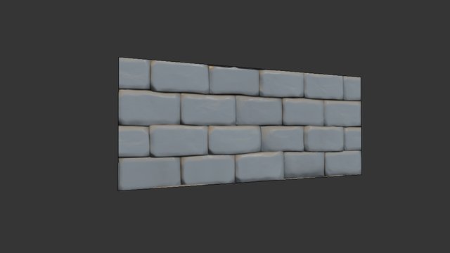 Stone Wall 3D Model