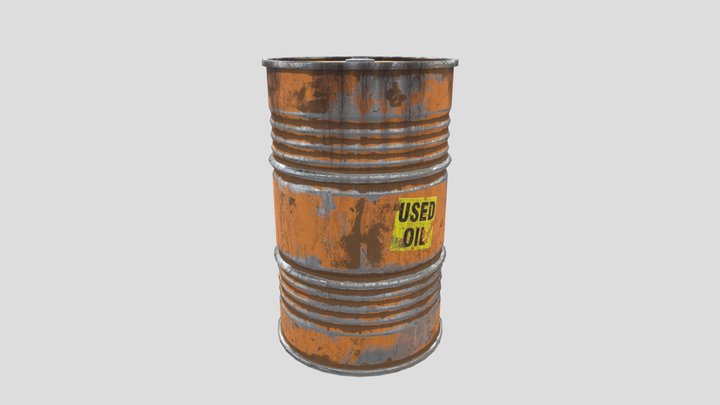 Rusty Oil Barrel 3D Model