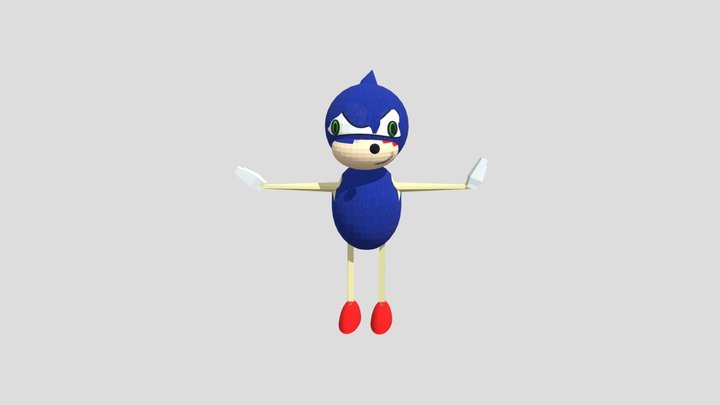 Sonic the hedgehog and Car 3D Model