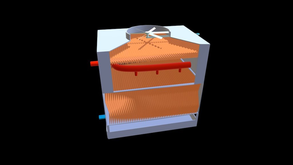 Cooling Tower (Animated) - Download Free 3D model by   (@) [174ff3b]