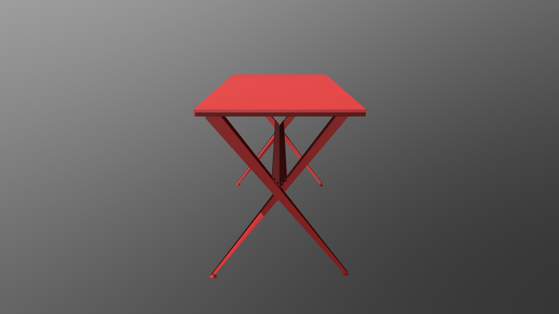 3D model Writing Desk - This is a 3D model of the Writing Desk. The 3D model is about a red triangle with a white background.