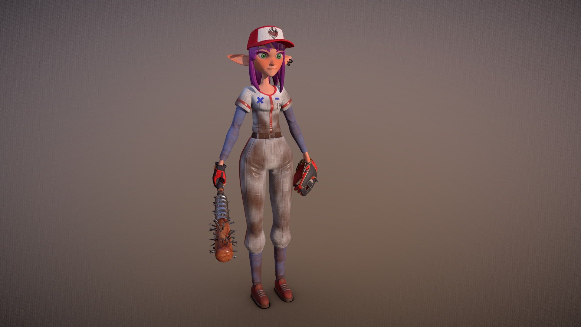Baseball Elf Girl! (3DA2 CA02) - 3D model by suu_shein [17523e0 ...