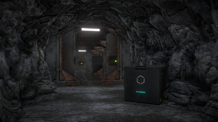 Cave Scene Modular 3D Model