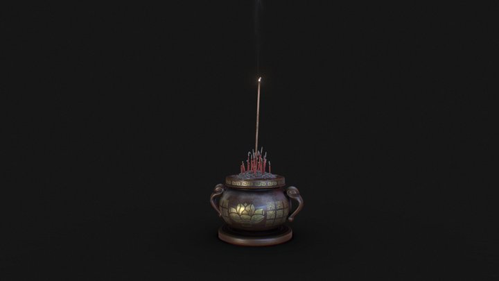 Incense Pot 3D Model