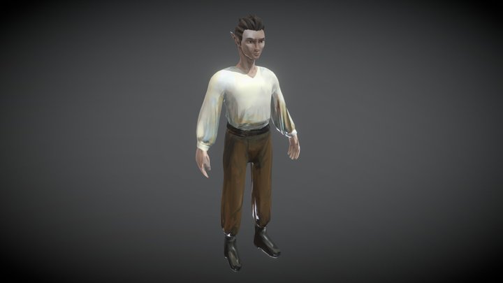 elf peasant 3D Model