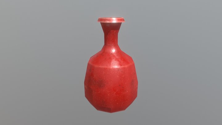 Ancient Red Vase 3D Model